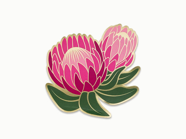 Ofelia Protea Sticker | Luxe Metallic Gold Sticker