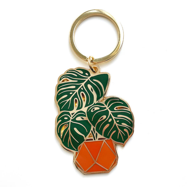 Monstera Plant Keychain | Summer Gift + Garden Gift