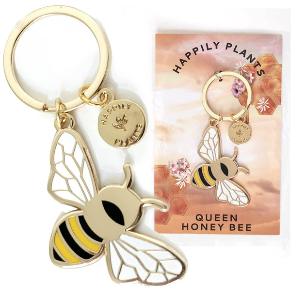 Queen Honey Bee Keychain, Garden Gifts