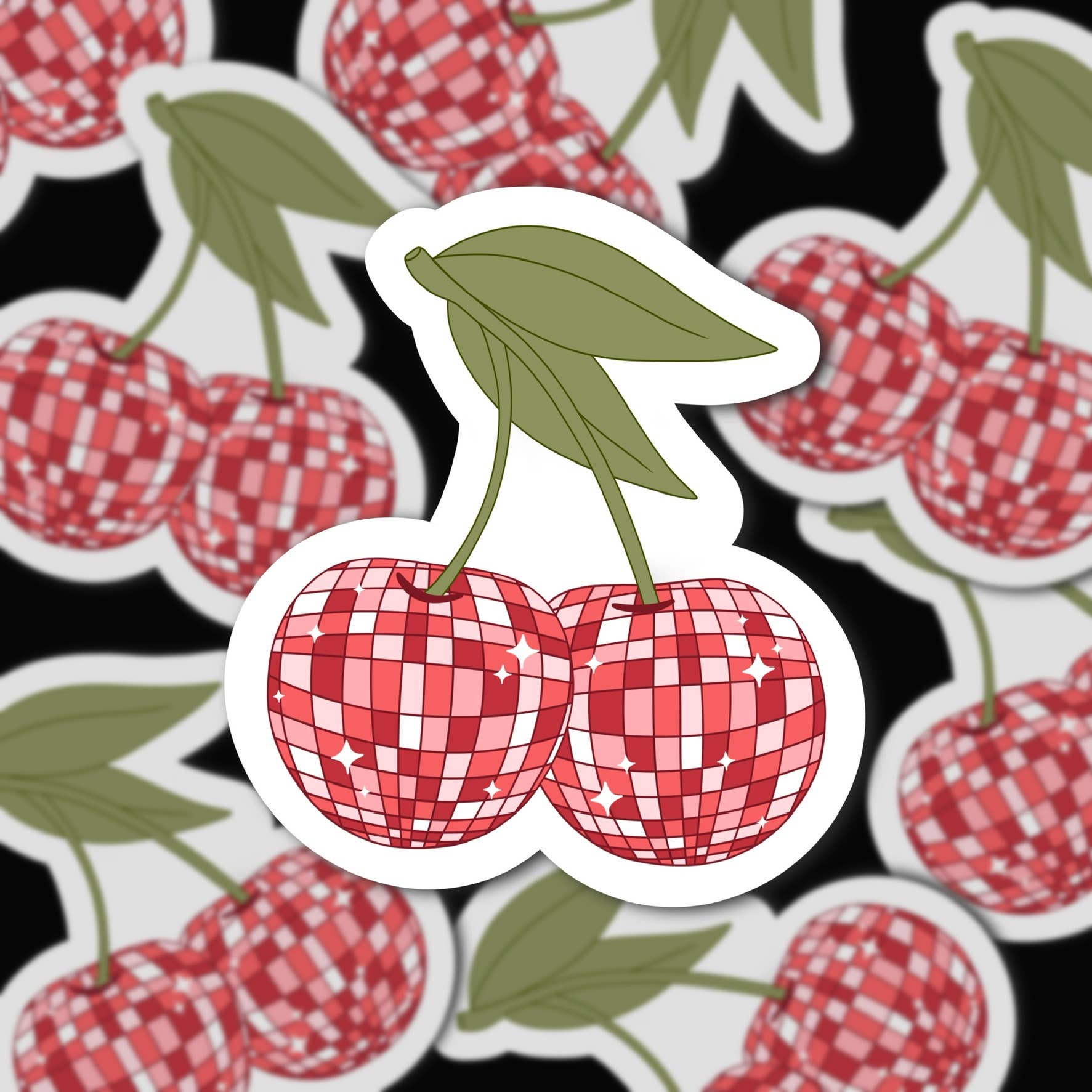 Disco Cherries, Vinyl Sticker – terraplanted