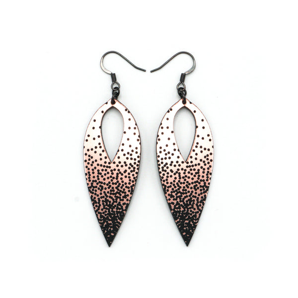 Nativas [01] // Acrylic Earrings - Rose Gold, Black