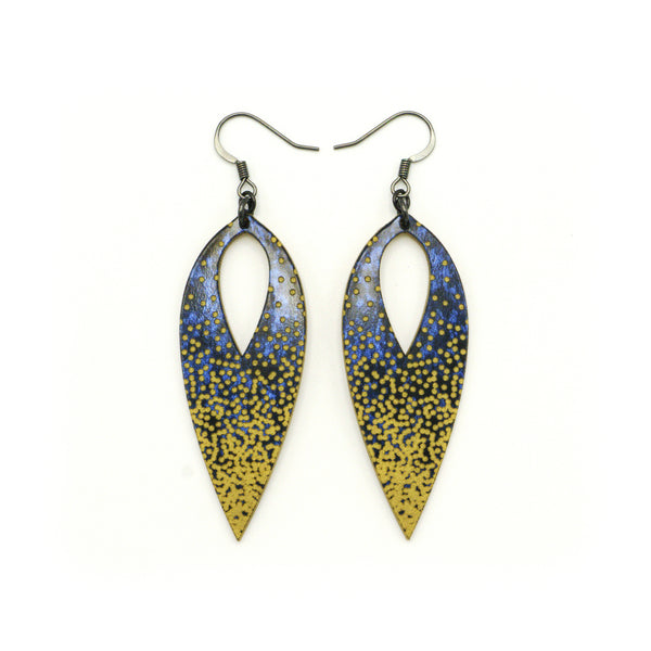 Nativas [01] // Acrylic Earrings - Celestial Blue, Gold