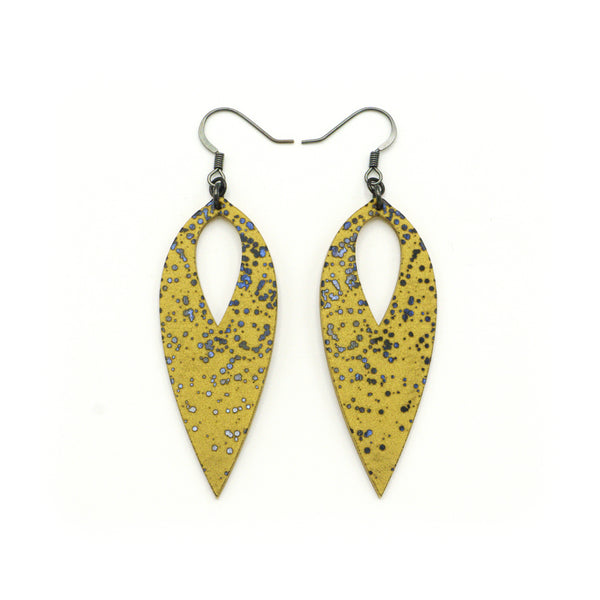 Nativas [03R] // Acrylic Earrings - Celestial Blue, Gold