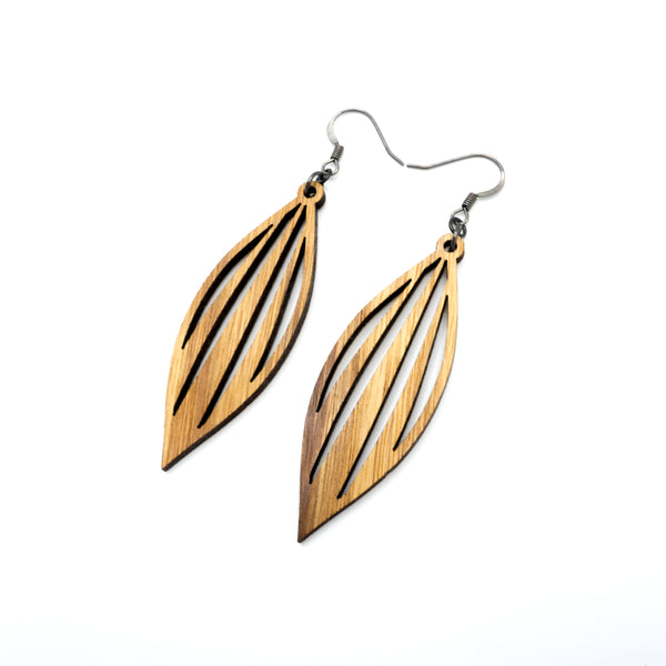 Petal 04 [S] // Wood Earrings - Canarywood
