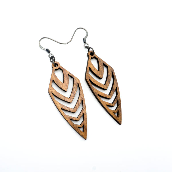 Arrowhead 03 [S] // Wood Earrings - Bolivian Rosewood
