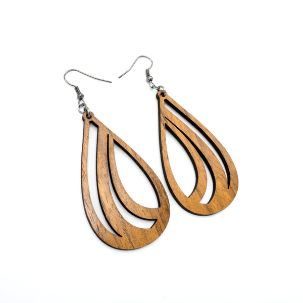 Drop 01 [L] // Wood Earrings - Jatoba