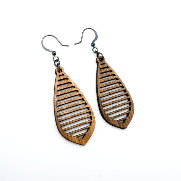 Gem Point 11 [S] // Wood Earrings - Bolivian Rosewood