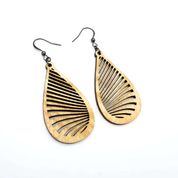 Drop 08 [S] // Wood Earrings - Ash