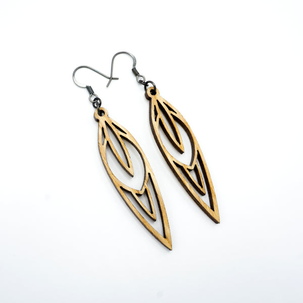 Totem 02 [S] // Wood Earrings - Ash