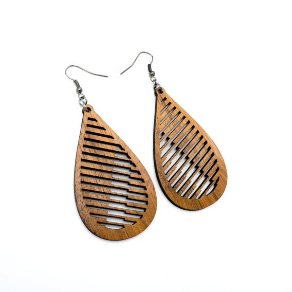 Drop 06 [L] // Wood Earrings - Jatoba