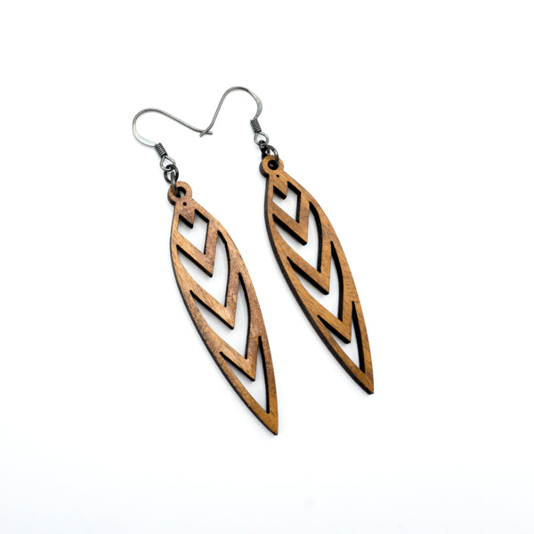 Totem 05 [S] // Wood Earrings - Bolivian Rosewood