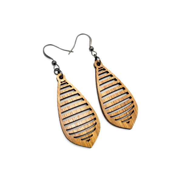 Gem Point 12 [S] // Wood Earrings - Canarywood