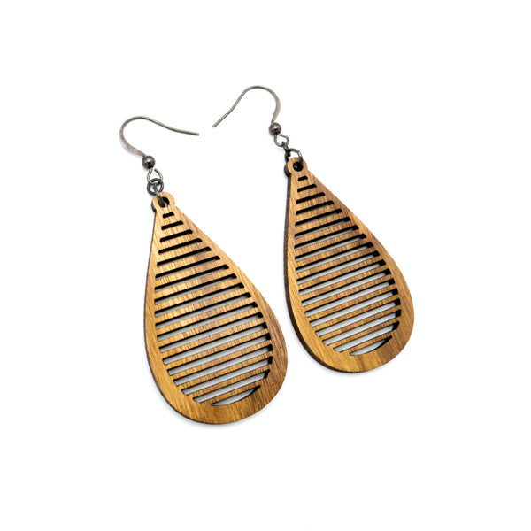 Drop 04 [S] // Wood Earrings - Canarywood
