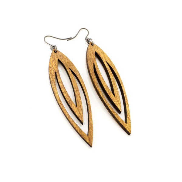 Totem 07 [L] // Wood Earrings - Canarywood