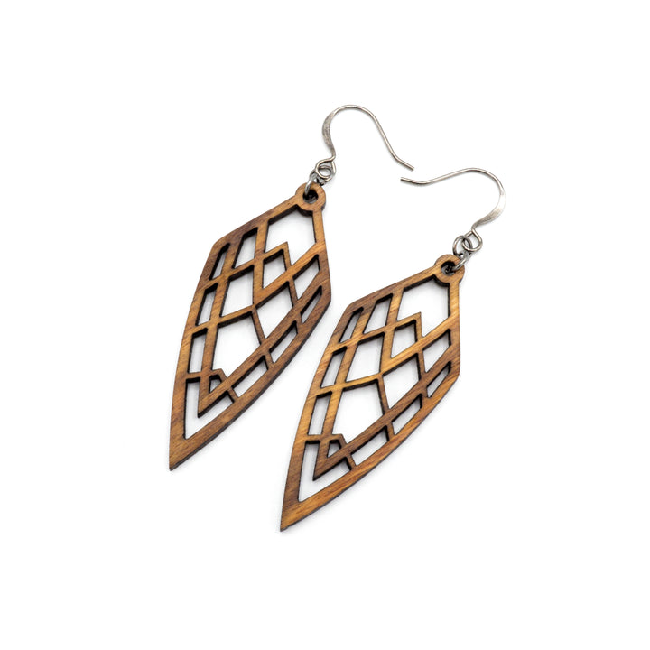 Arrowhead 01 [S] // Wood Earrings - Canarywood - LIGHT RAZOR DESIGN STUDIO