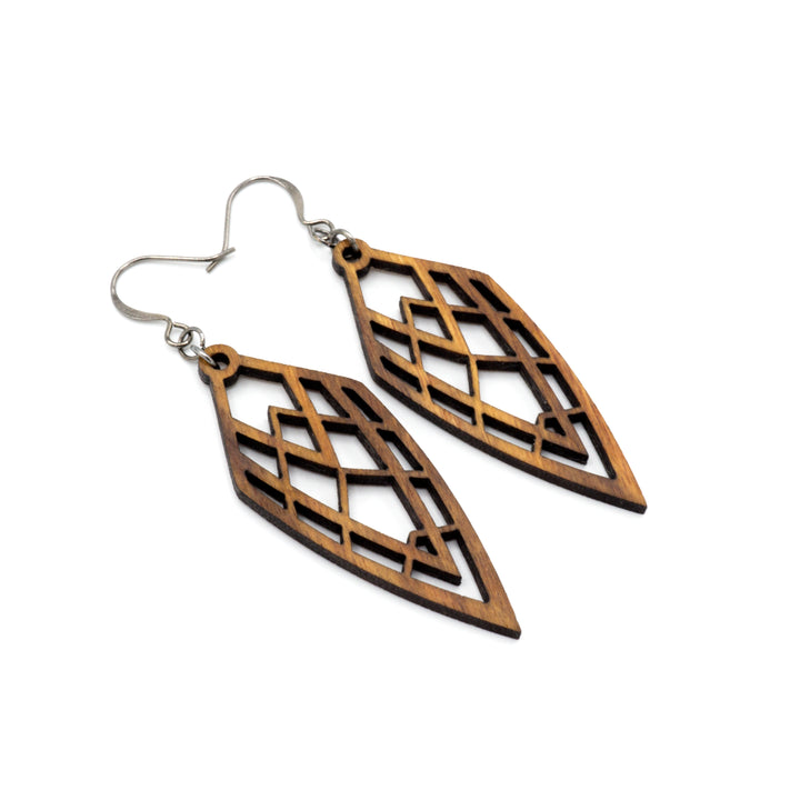Arrowhead 01 [S] // Wood Earrings - Canarywood - LIGHT RAZOR DESIGN STUDIO