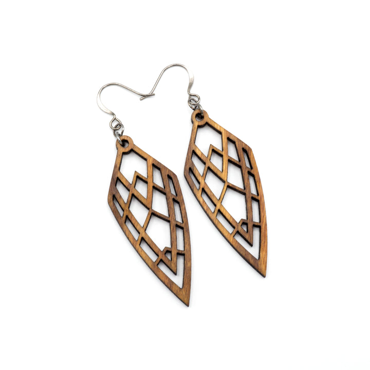 Arrowhead 01 [S] // Wood Earrings - Canarywood - LIGHT RAZOR DESIGN STUDIO