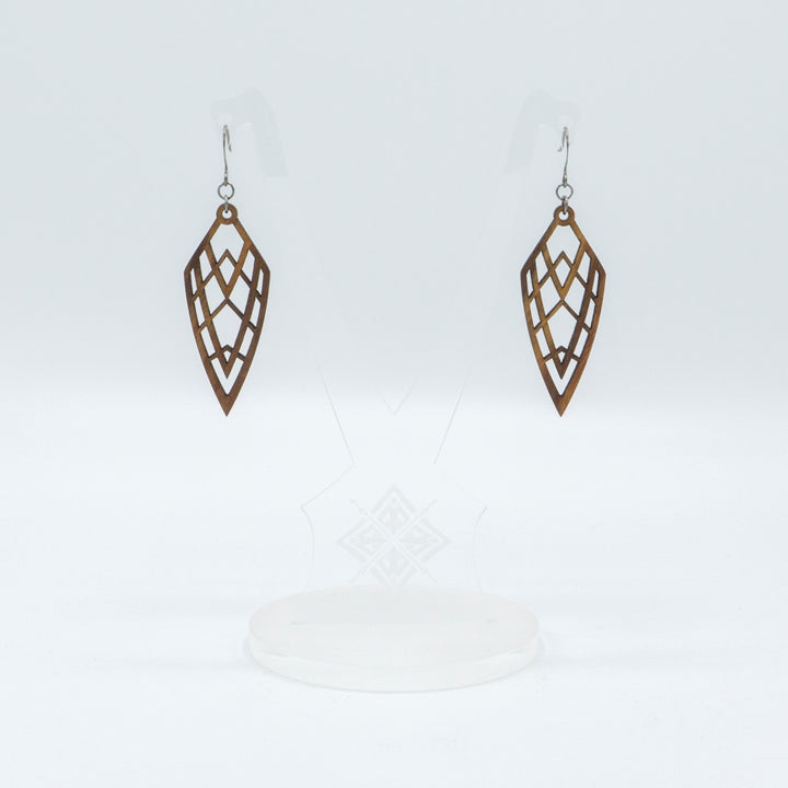Arrowhead 01 [S] // Wood Earrings - Canarywood - LIGHT RAZOR DESIGN STUDIO