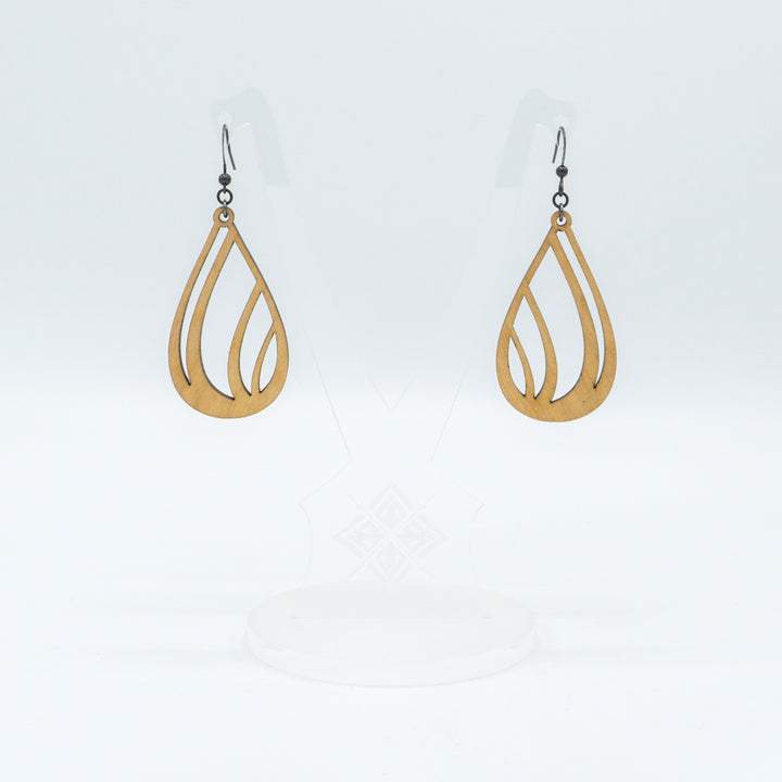 Drop 03 [S] // Wood Earrings - Maple - LIGHT RAZOR DESIGN STUDIO